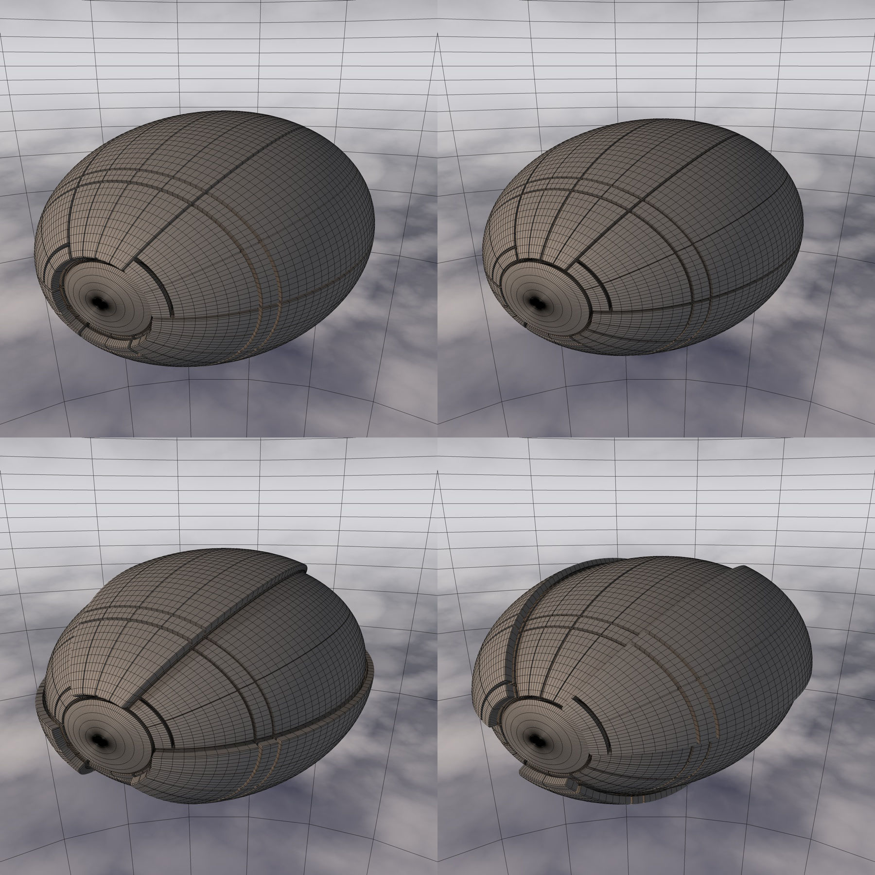 Sci-Fi Spaceship A 003 3D model_1