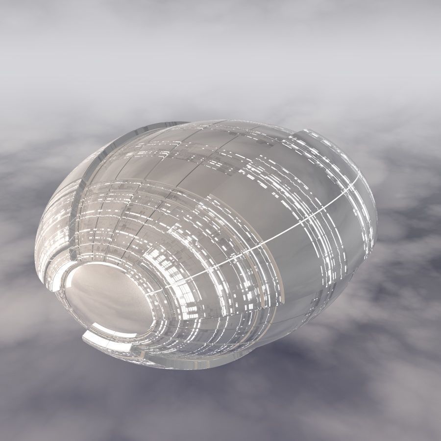Sci-Fi Spaceship A 003 3D model_16