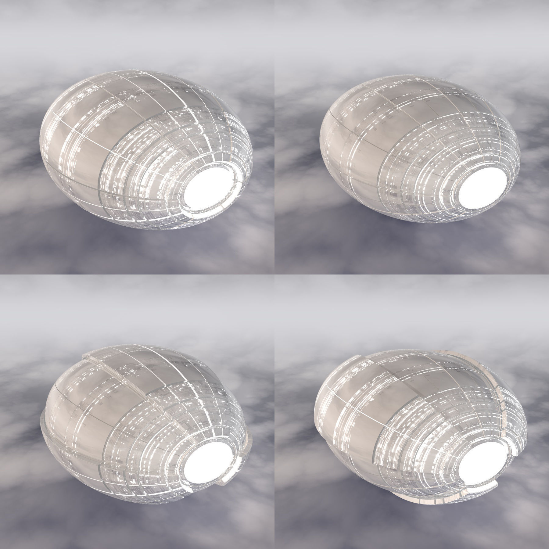 Sci-Fi Spaceship A 003 3D model_2