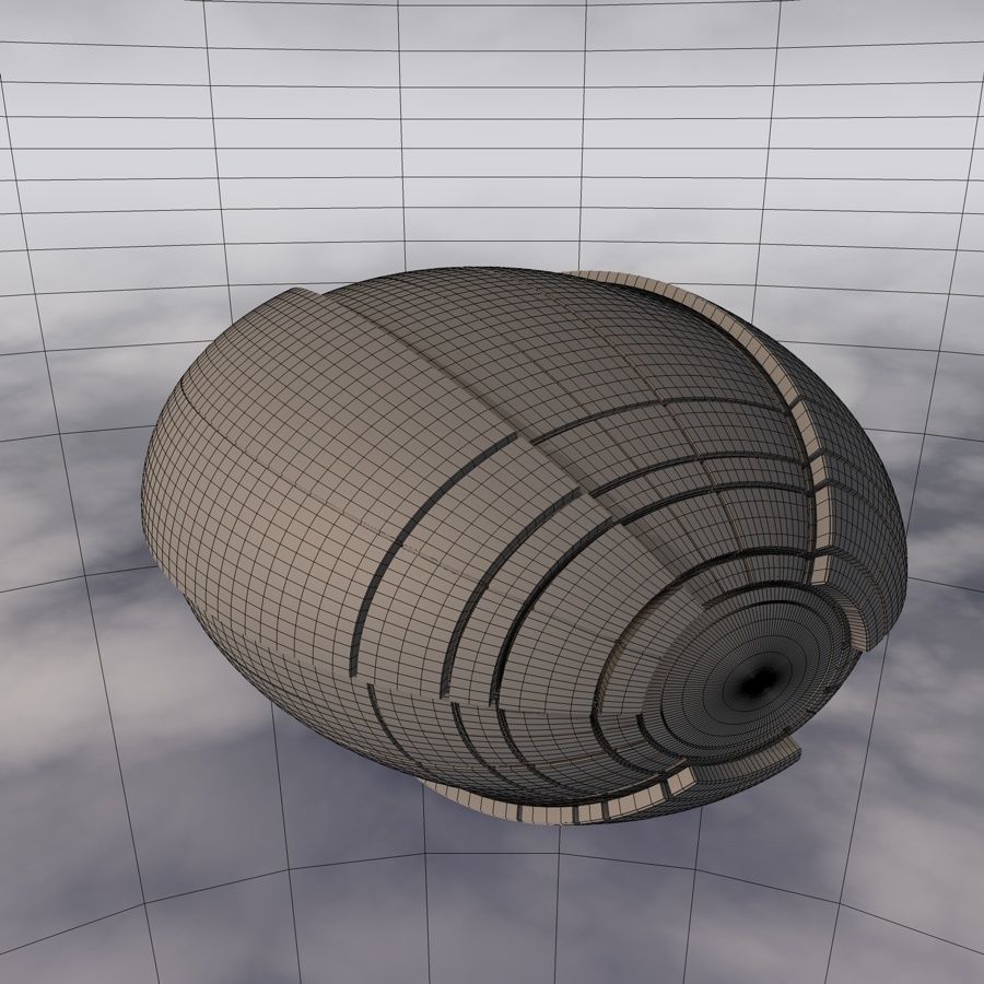 Sci-Fi Spaceship A 003 3D model_19