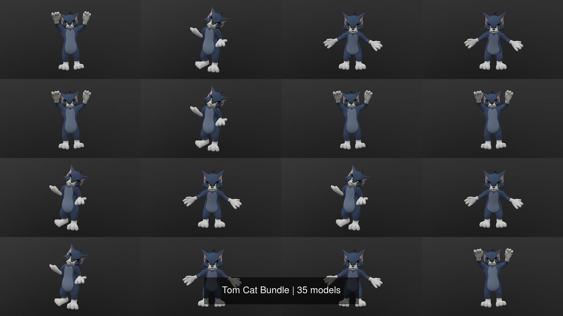 Tom Cat Bundle 3D Model Collection_41