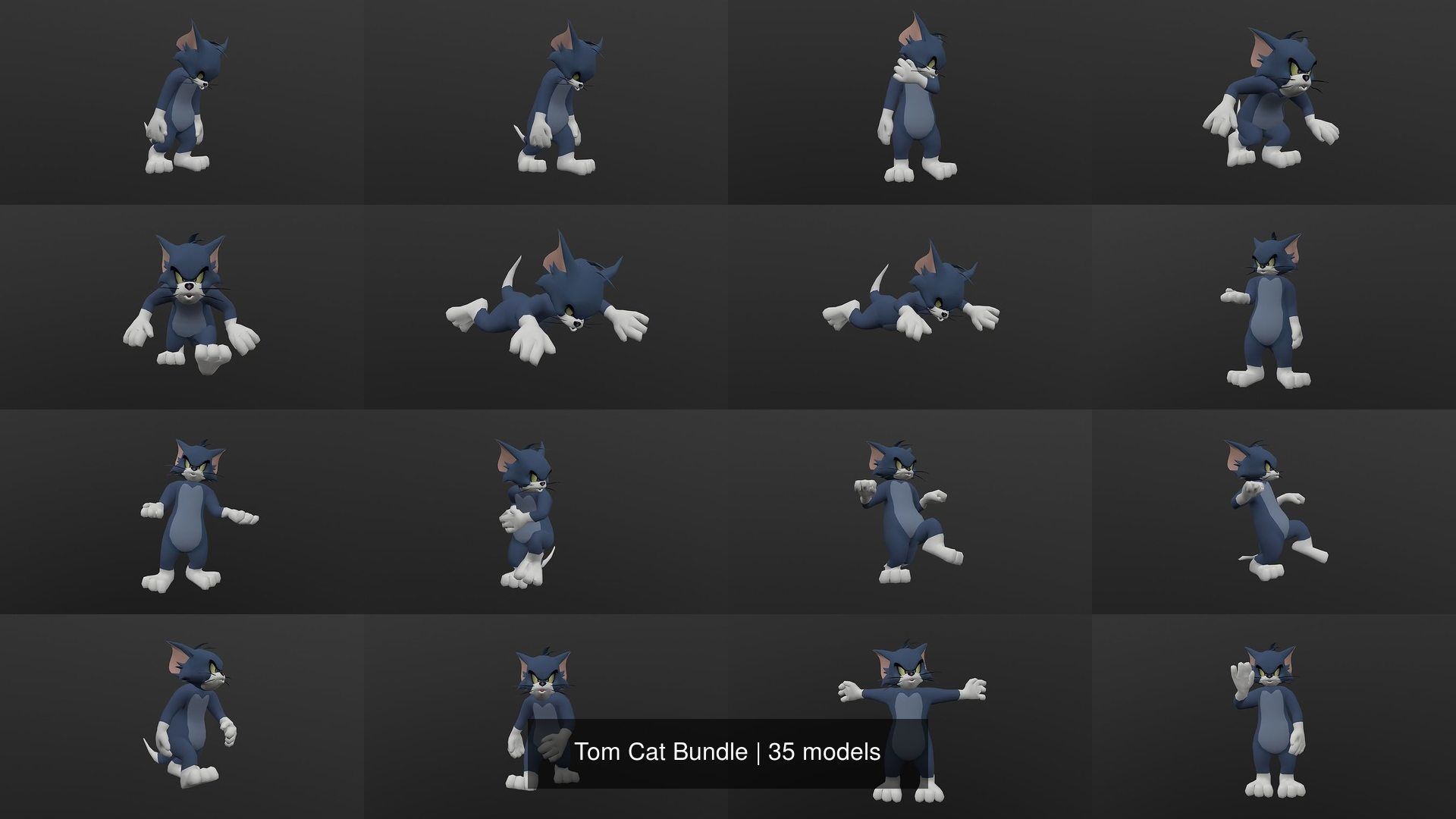 Tom Cat Bundle 3D Model Collection_38