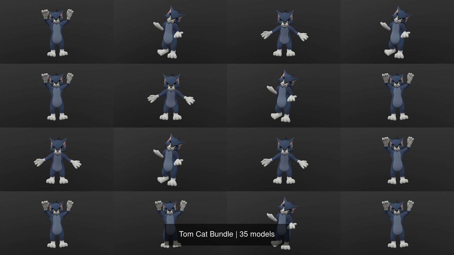 Tom Cat Bundle 3D Model Collection_39