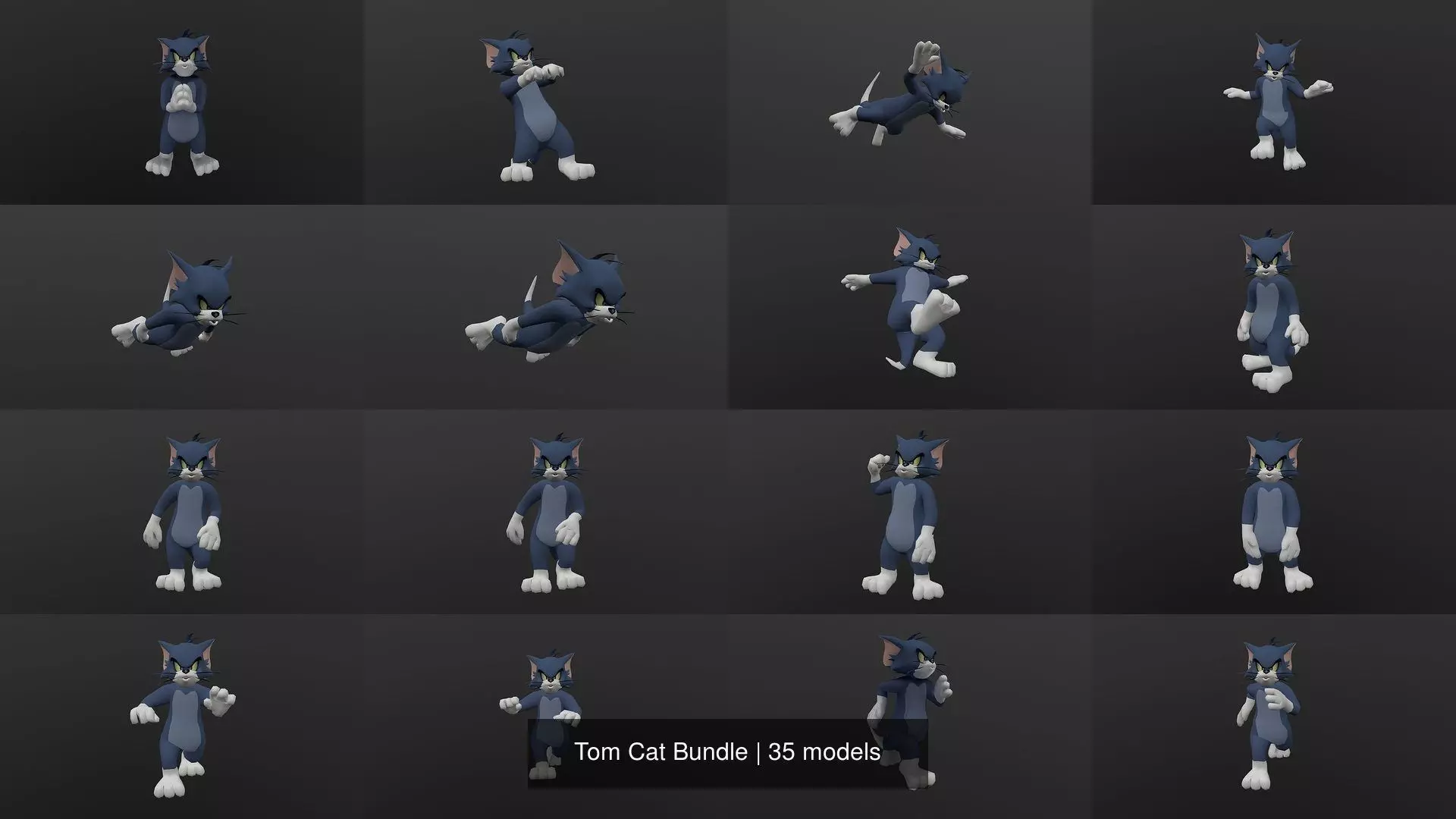 Tom Cat Bundle 3D Model Collection_0