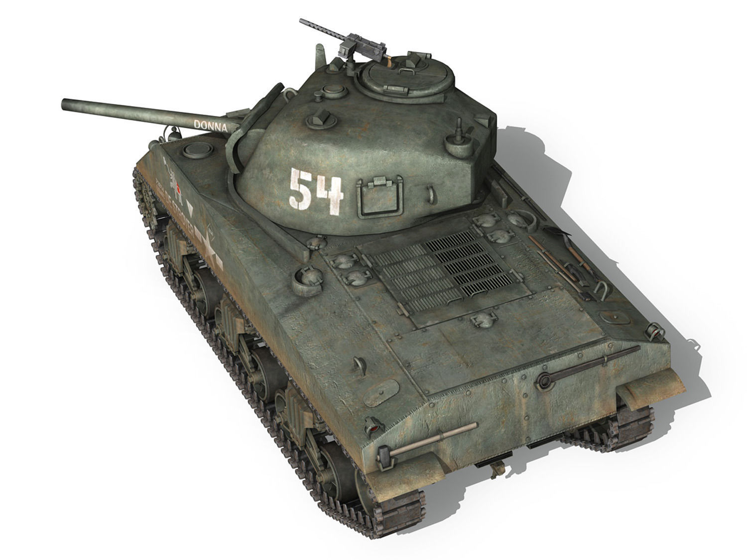 M4A2 Sherman - Destroyer 3D model_5