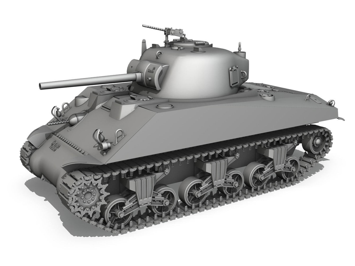 M4A2 Sherman - Destroyer 3D model_10