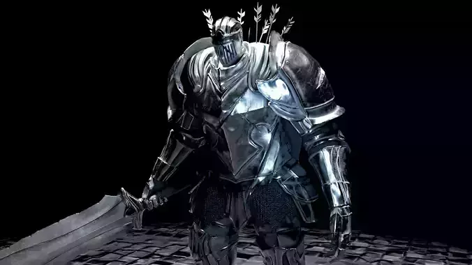 Creature Undead Fallen Knight Low-poly 3D model