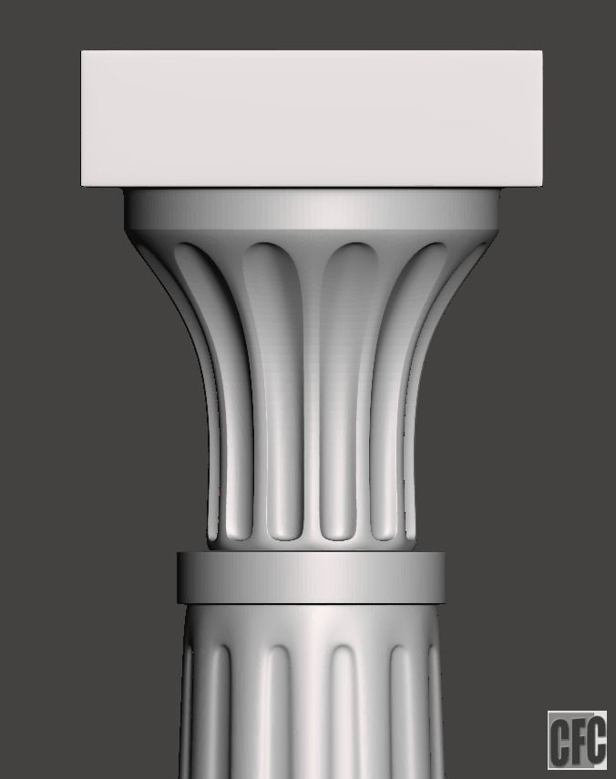 Balauster-Column - 3d model for CNC - BalausterColumnCFC04 3D print model_4