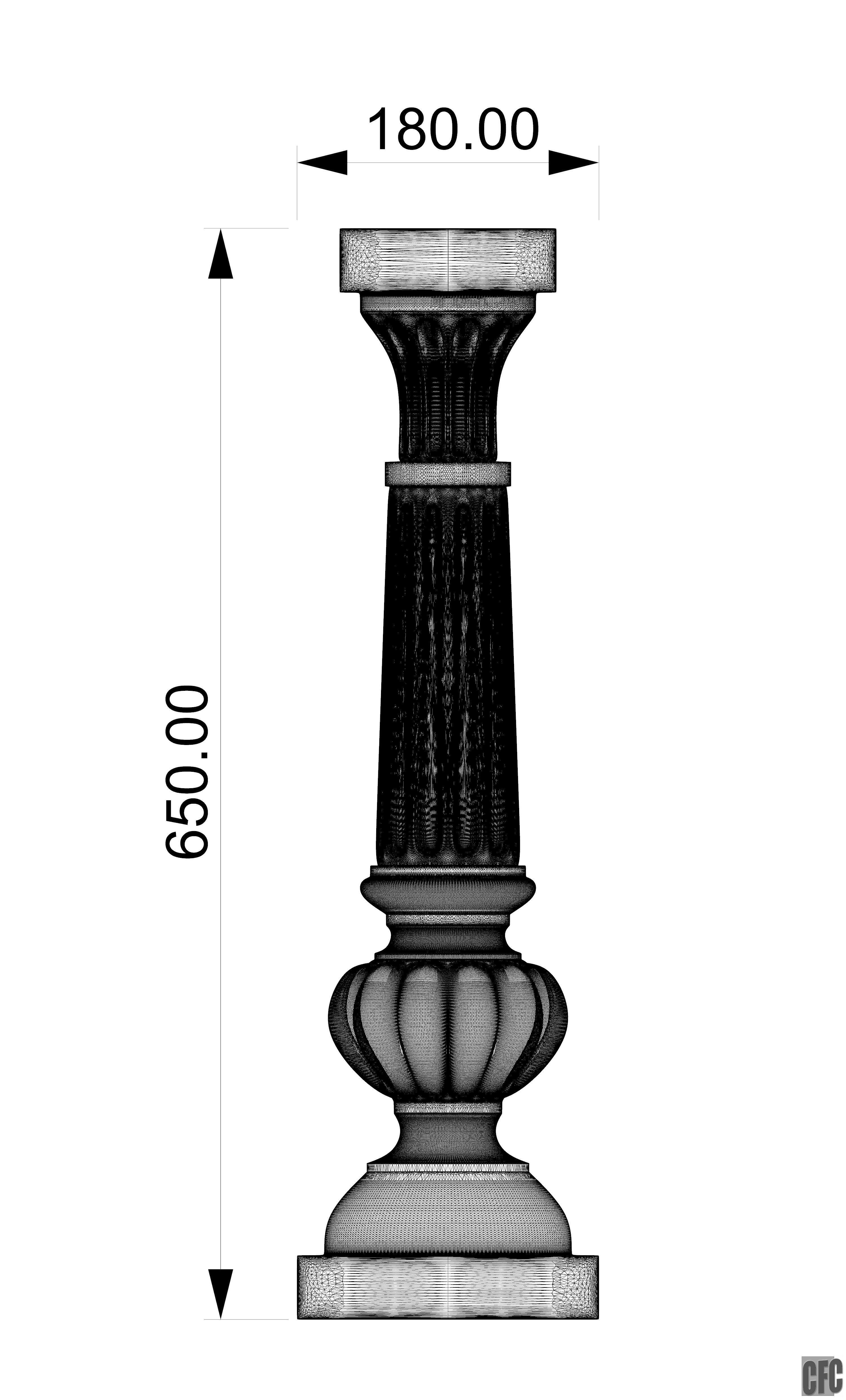 Balauster-Column - 3d model for CNC - BalausterColumnCFC04 3D print model_22