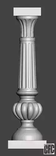 Balauster-Column - 3d model for CNC - BalausterColumnCFC04 3D print model