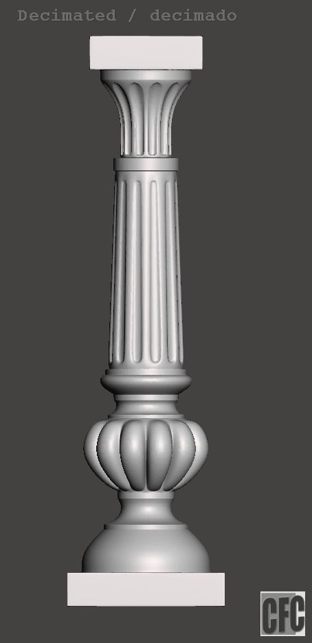 Balauster-Column - 3d model for CNC - BalausterColumnCFC04 3D print model_2