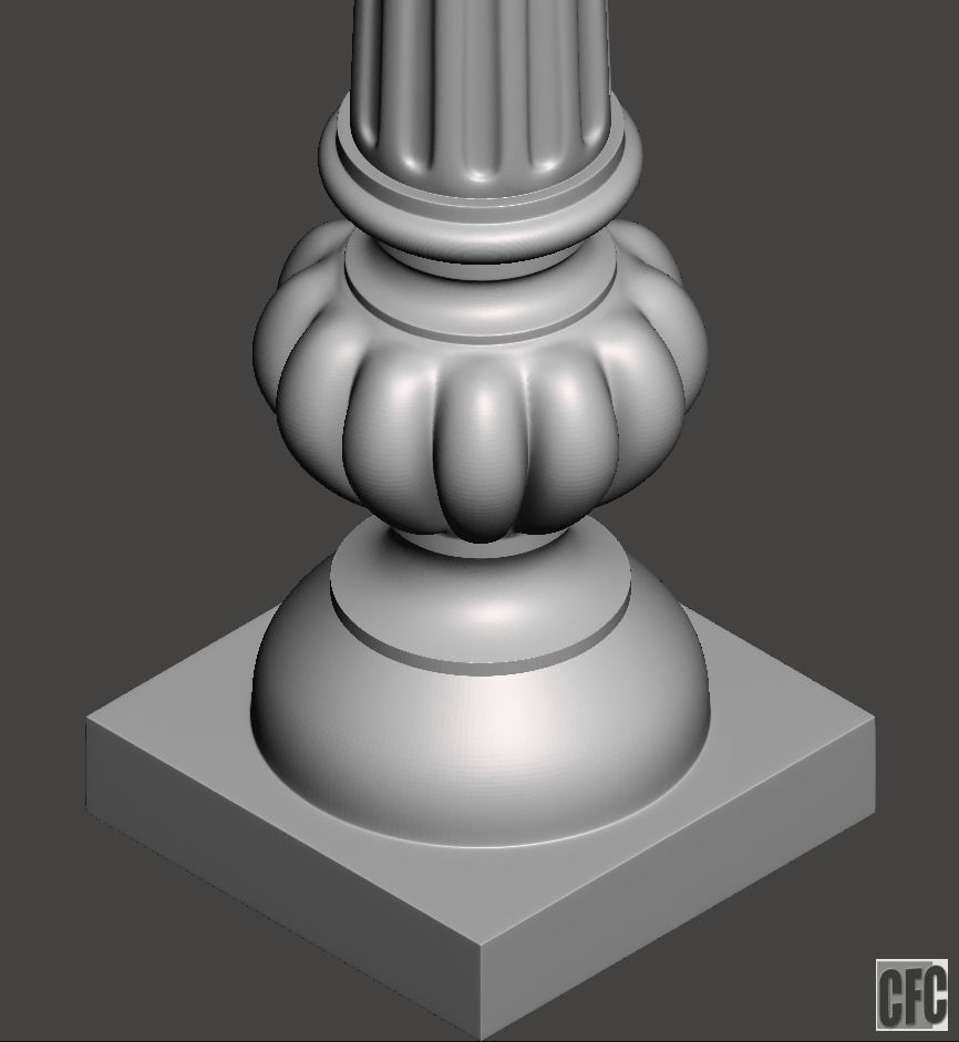 Balauster-Column - 3d model for CNC - BalausterColumnCFC04 3D print model_7