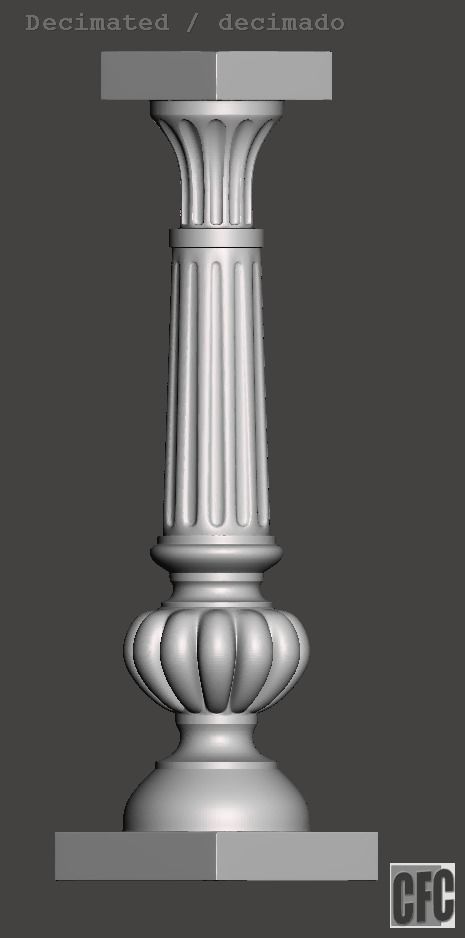 Balauster-Column - 3d model for CNC - BalausterColumnCFC04 3D print model_15