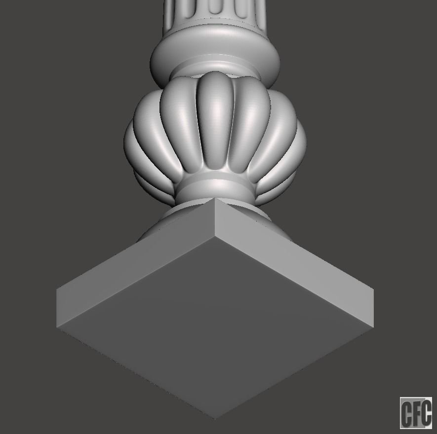 Balauster-Column - 3d model for CNC - BalausterColumnCFC04 3D print model_9