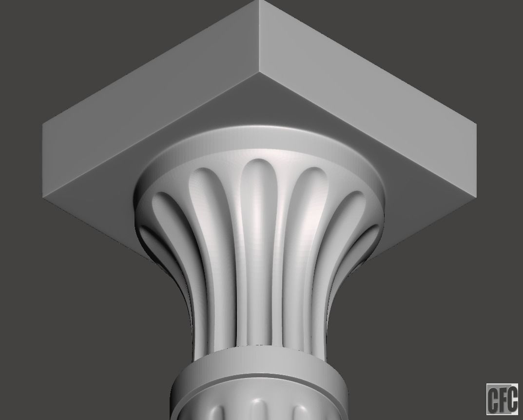 Balauster-Column - 3d model for CNC - BalausterColumnCFC04 3D print model_8