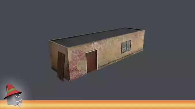 Old Building Low-poly 3D model