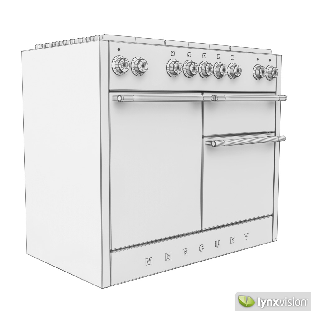 Mercury Gas Range Cooker 3D model_3