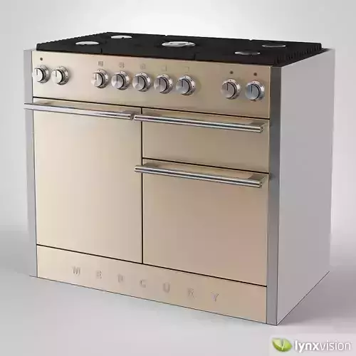 Mercury Gas Range Cooker 3D model