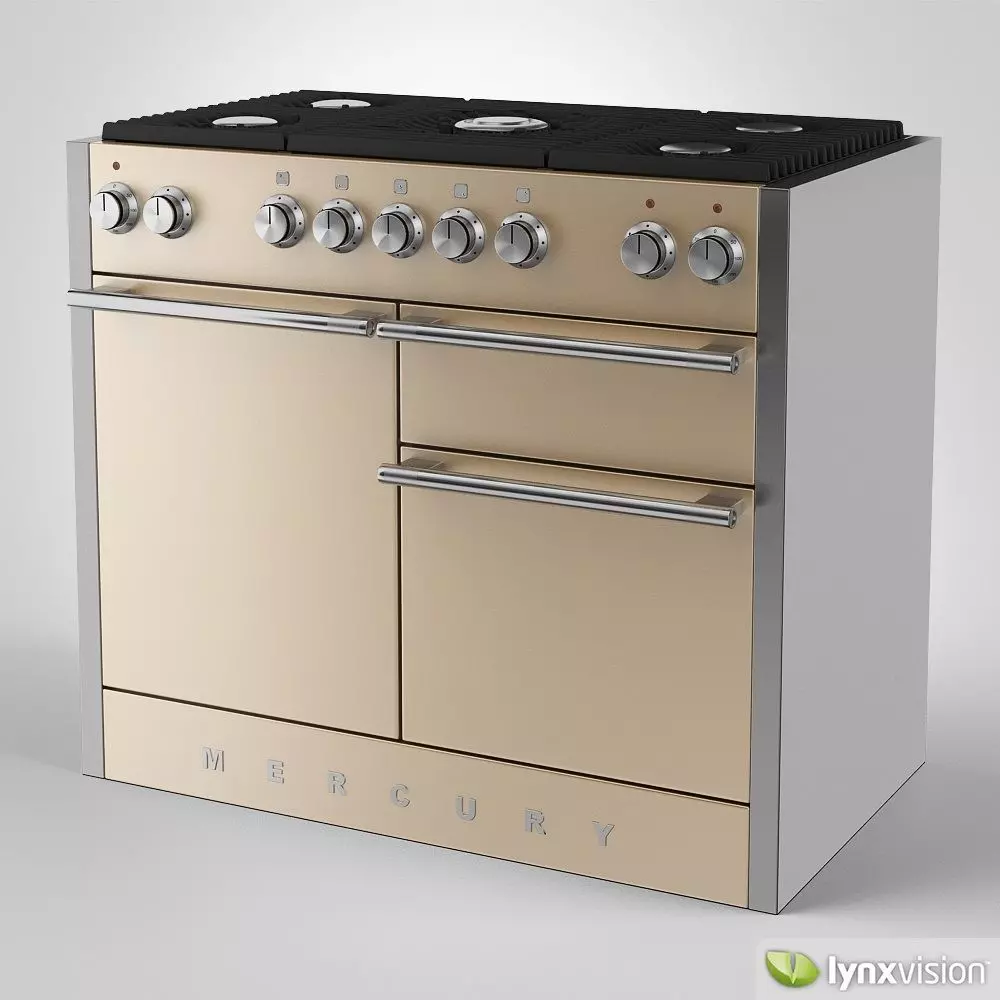 Mercury Gas Range Cooker 3D model_0