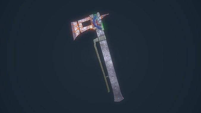 Sci-fi Axe Low-poly 3D model