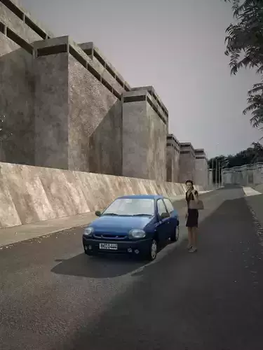 Low poly car Low-poly 3D model
