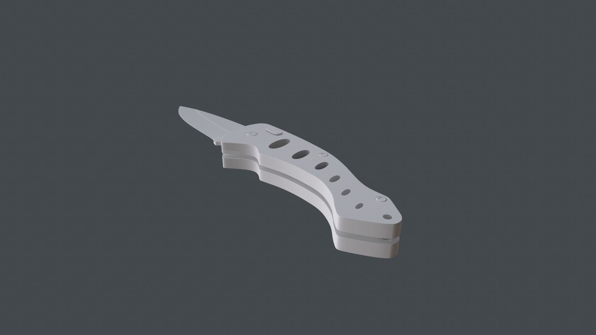 Folding Pocket Knife 3D model_2
