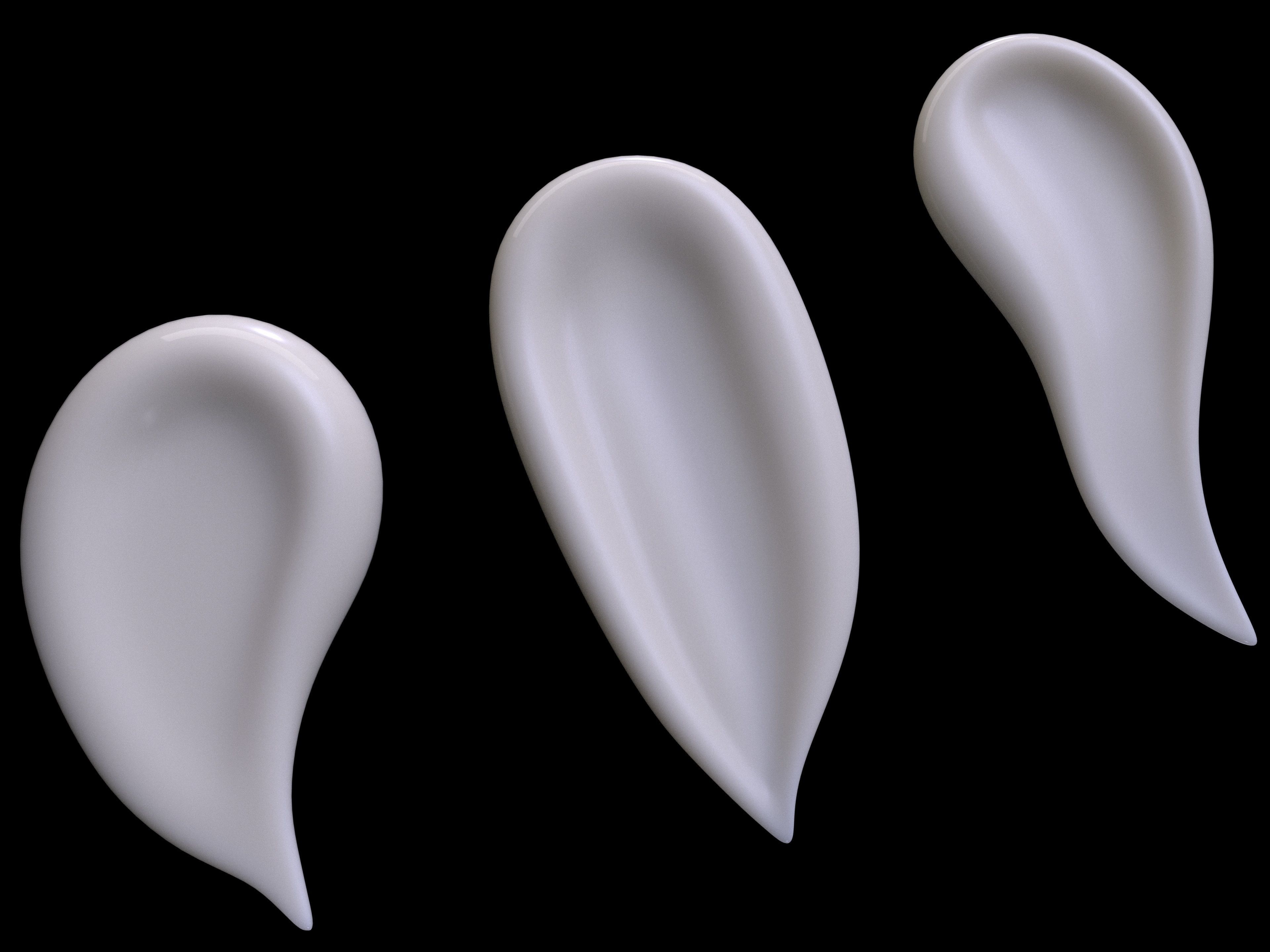 cosmetic cream smears  3D model_1