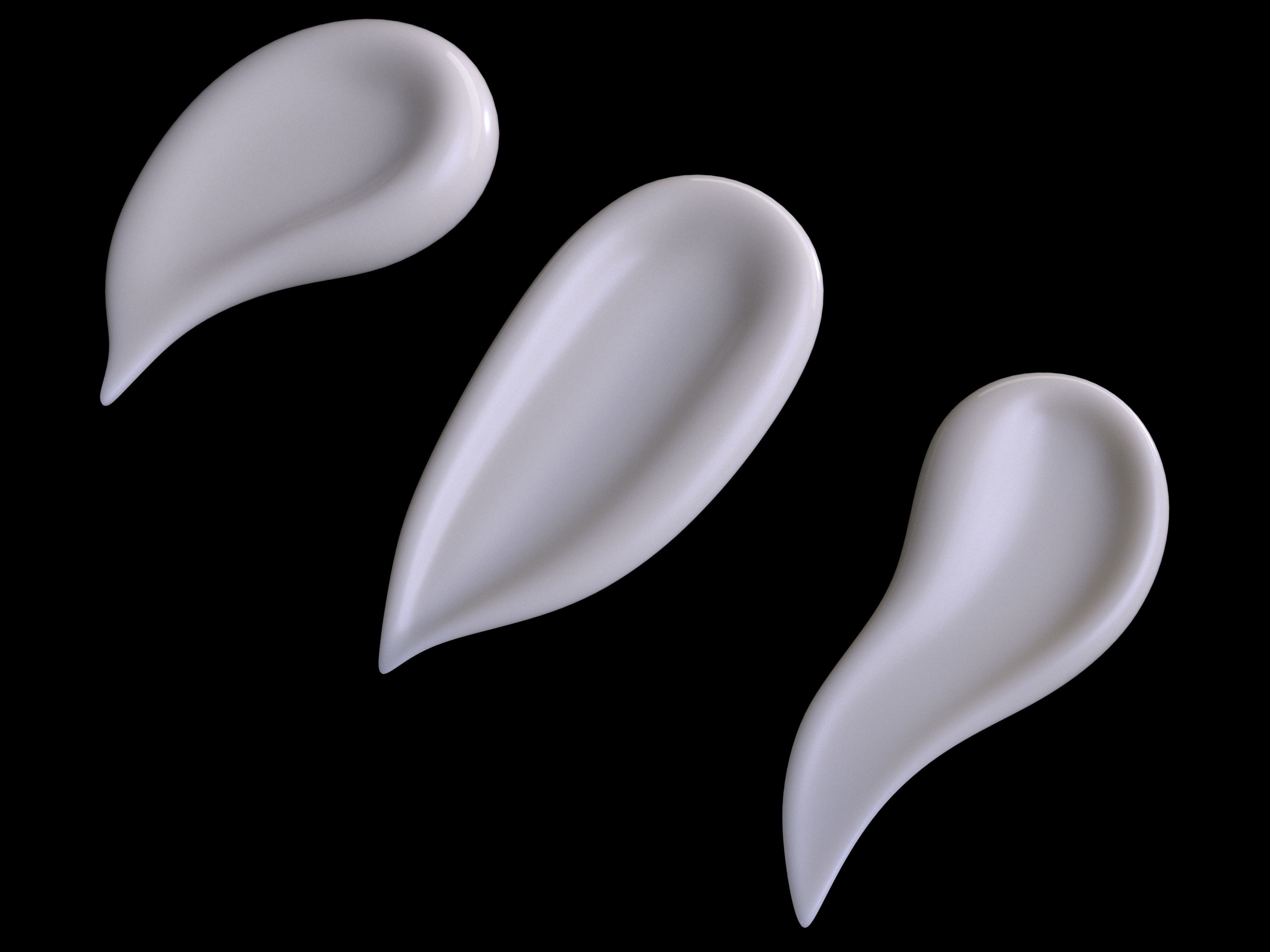 cosmetic cream smears  3D model_2