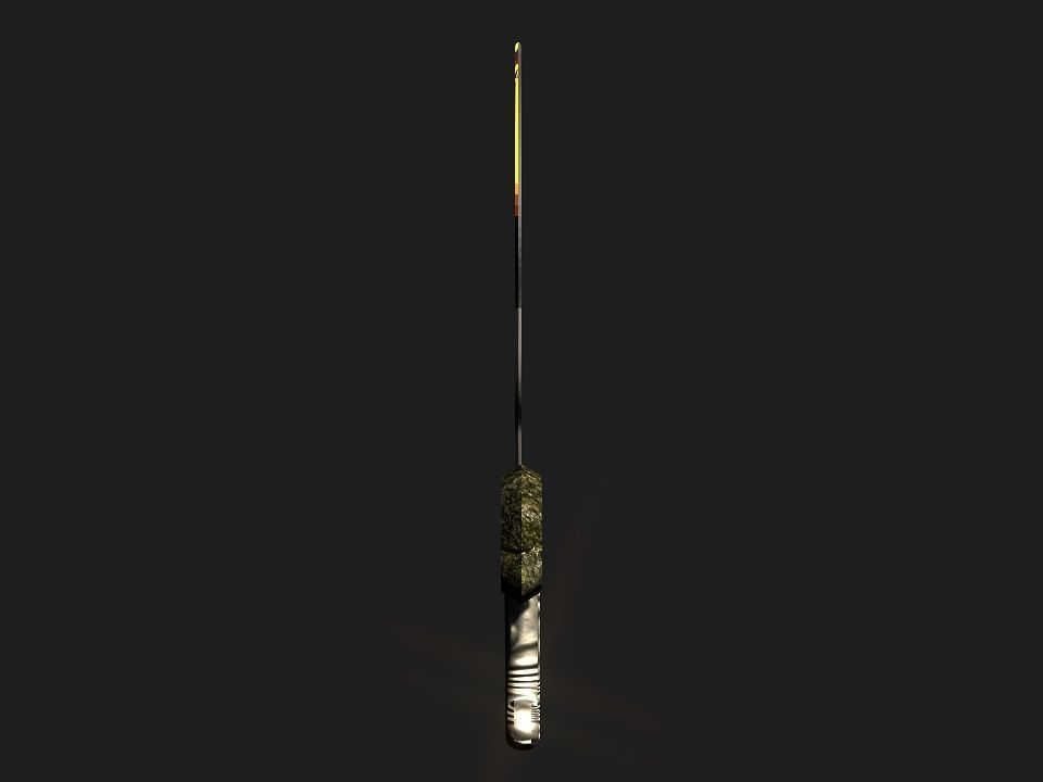 Fantasy beast flame sword Low-poly 3D model_23