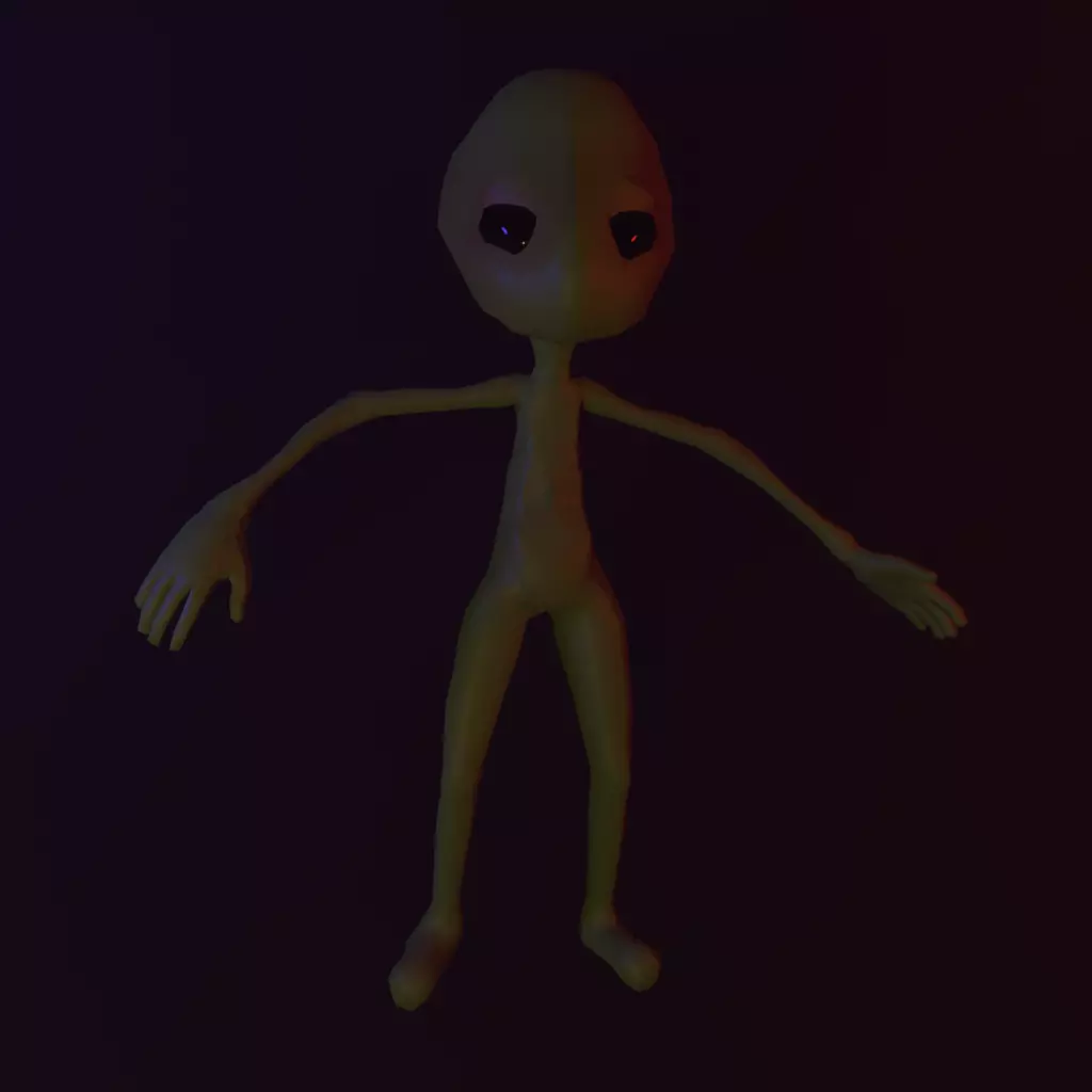 Sci-Fi Alien Rigged and Animated Free low-poly 3D model