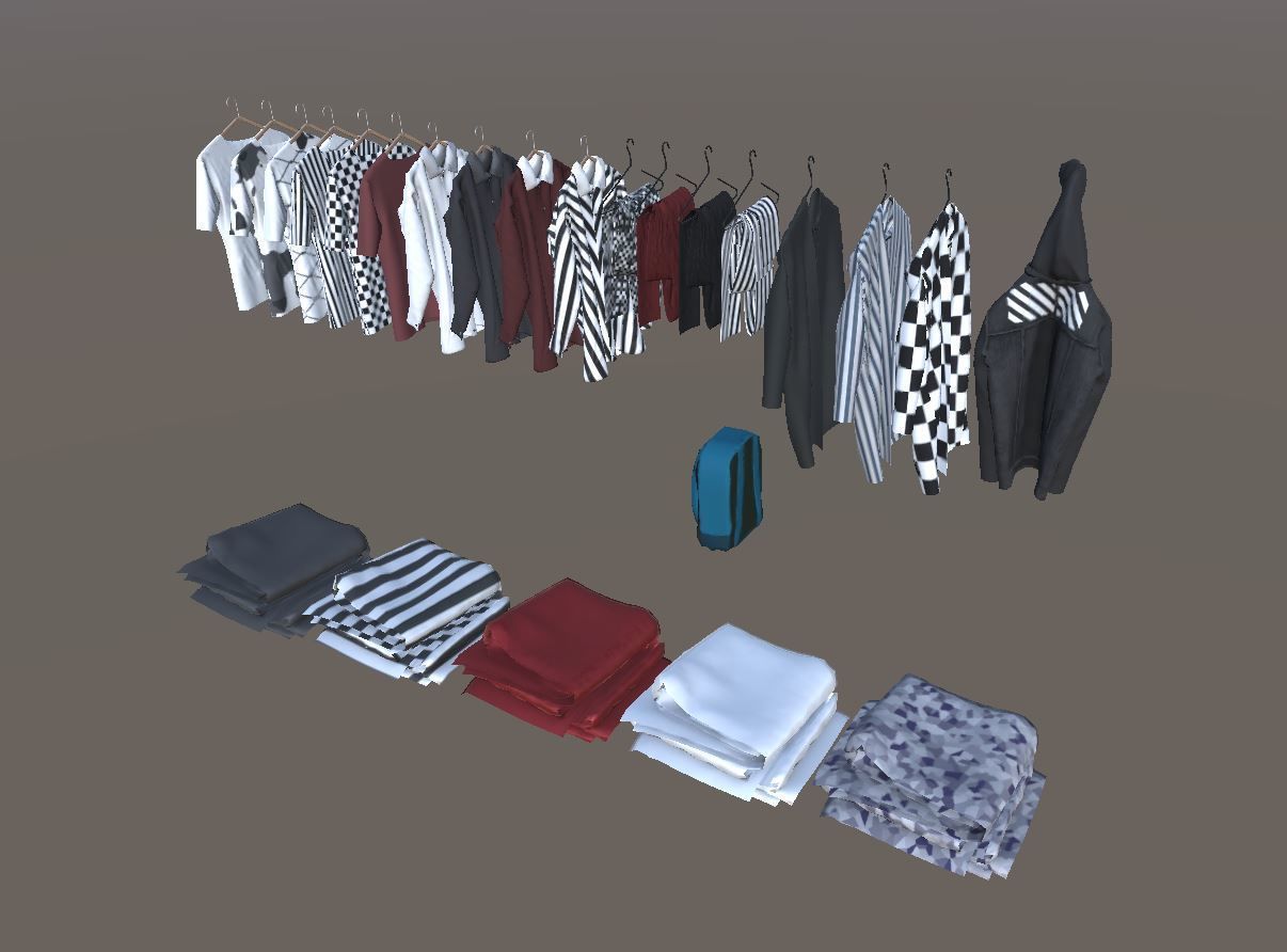 Clothing Pack Low-poly 3D model_1