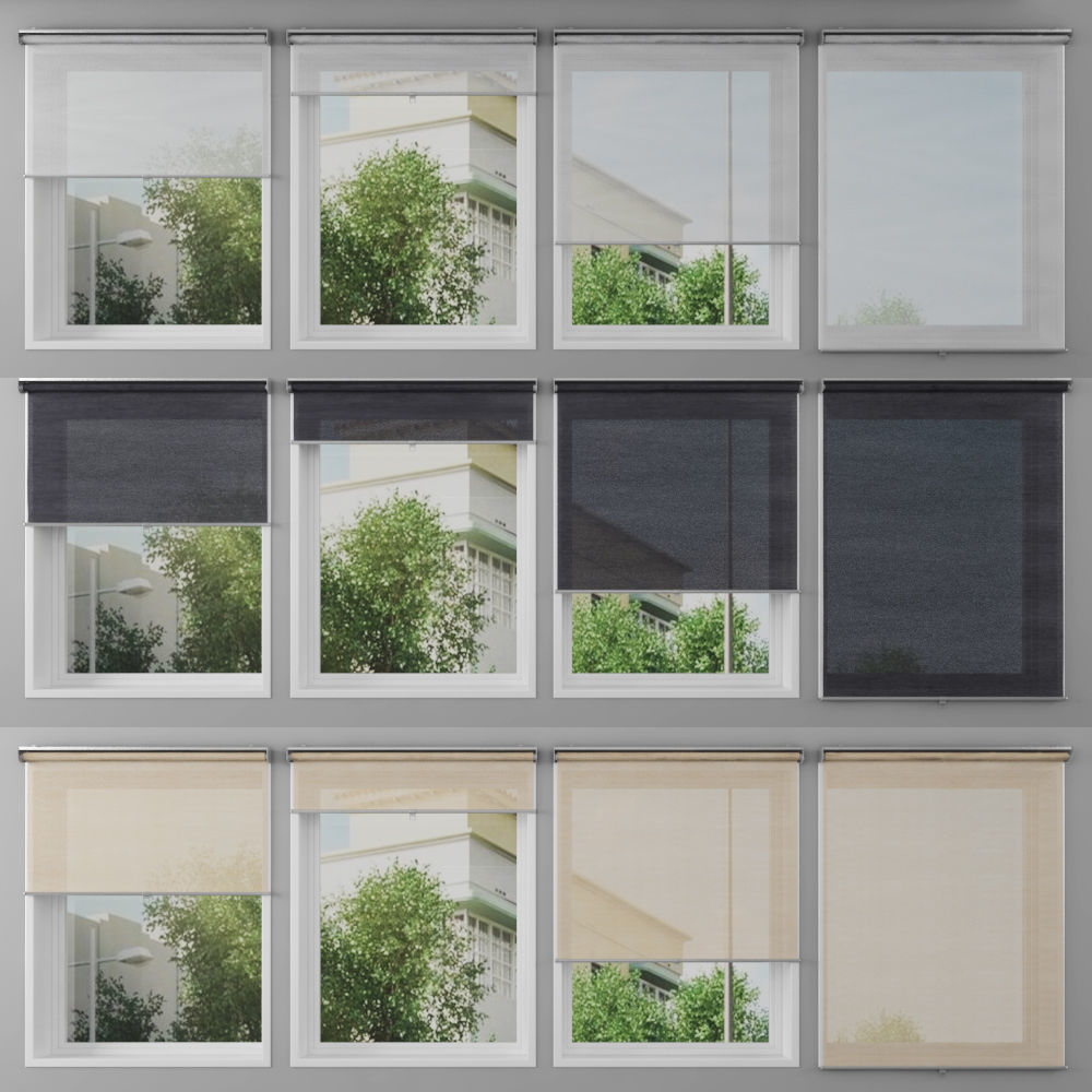 Roller blinds and window - SKOGSKLOVER 3D model_2