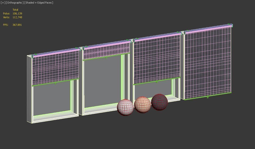 Roller blinds and window - SKOGSKLOVER 3D model_7