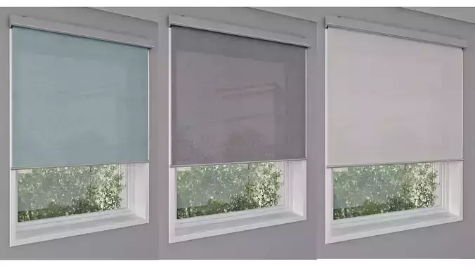 Roller Blinds- TRETUR And Window 3D model