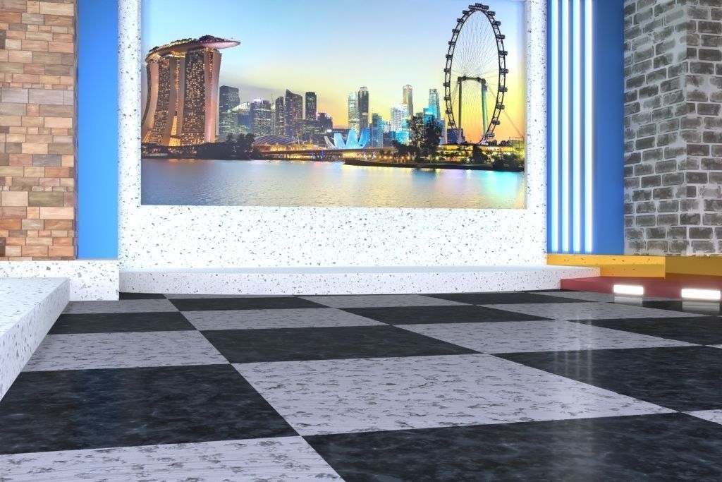 Virtual TV Set 3D 3D model_3