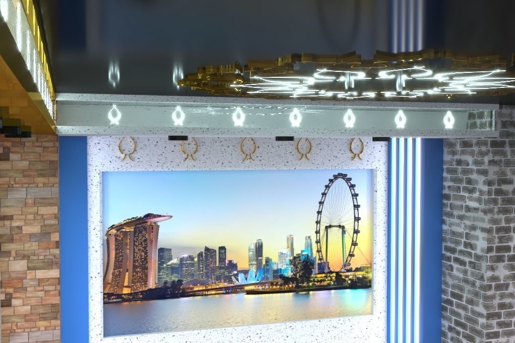 Virtual TV Set 3D 3D model_4