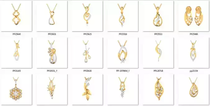 Collection 93 Pendant 3dm stl render details 