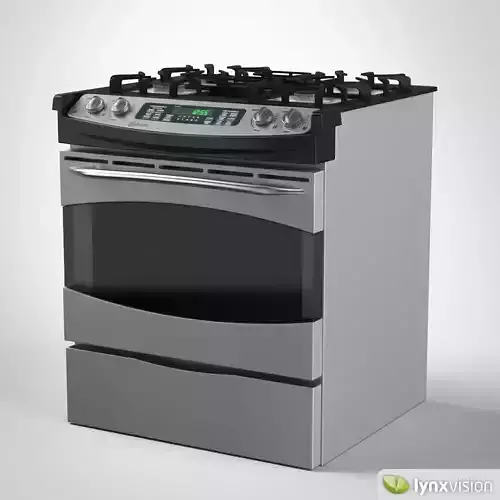 General Electric Gas Range Cooker 3D model