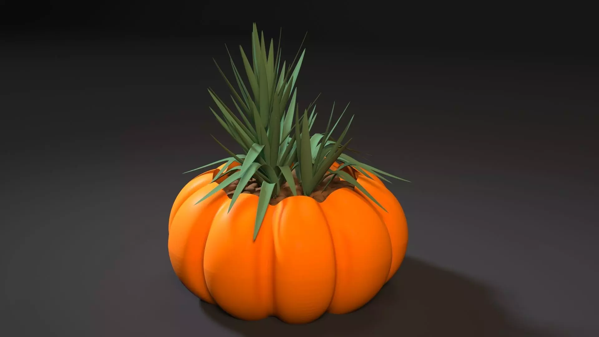 planter pumpkin 3D print model_0