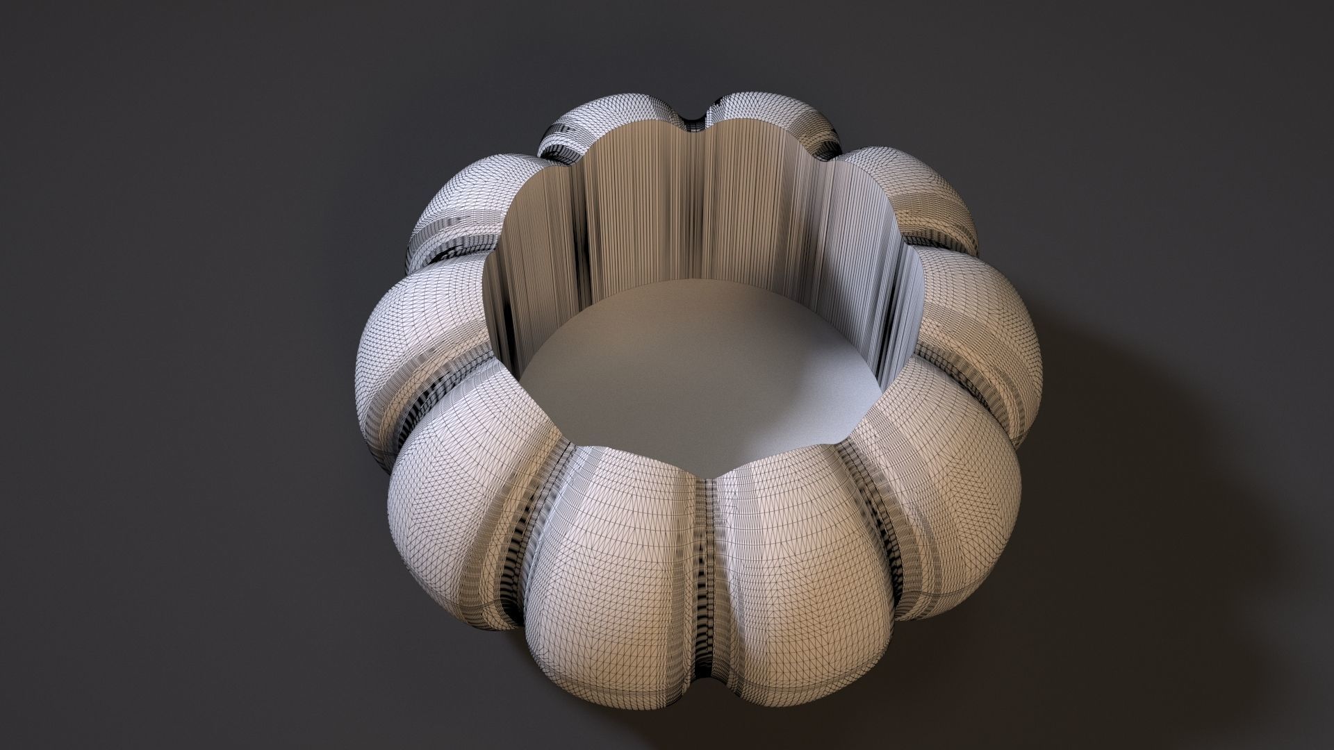 planter pumpkin 3D print model_6