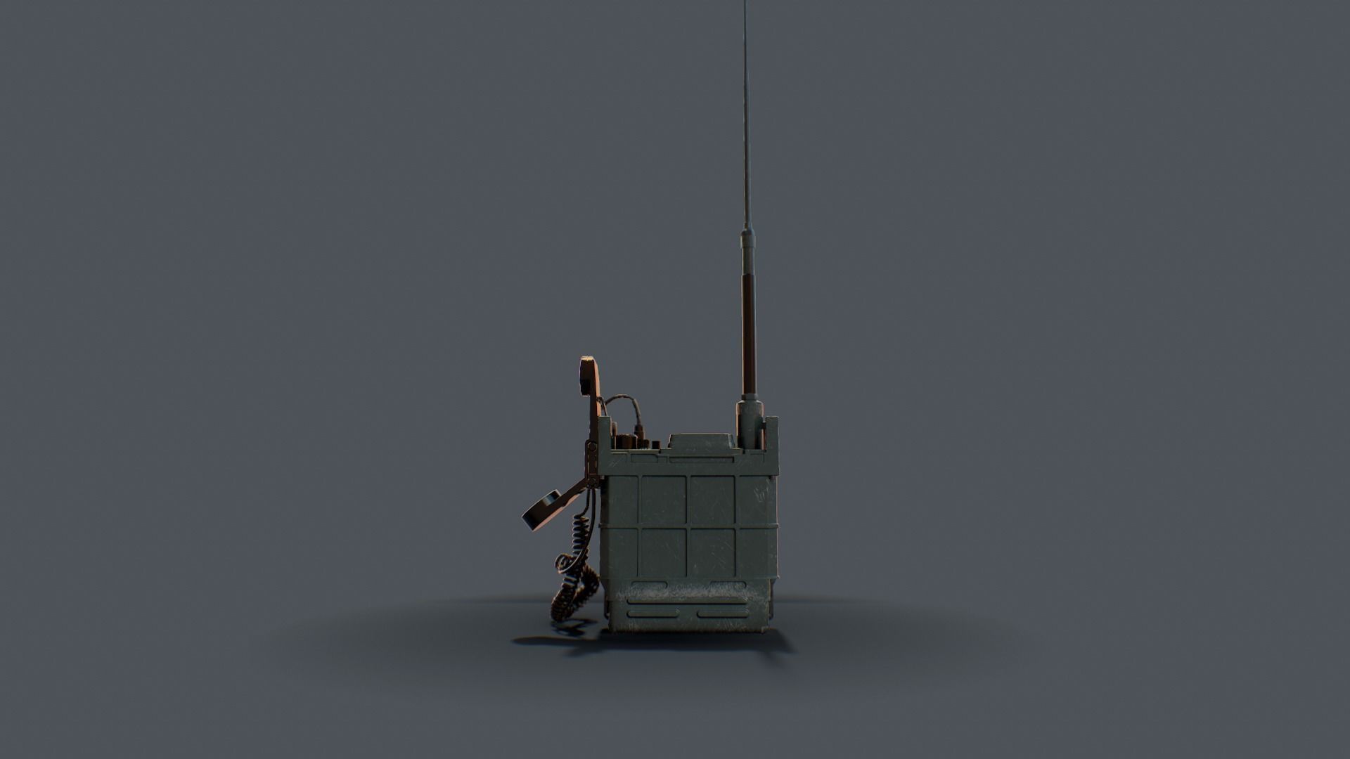Military Combat-net Radio - LV 241 Low-poly 3D model_10