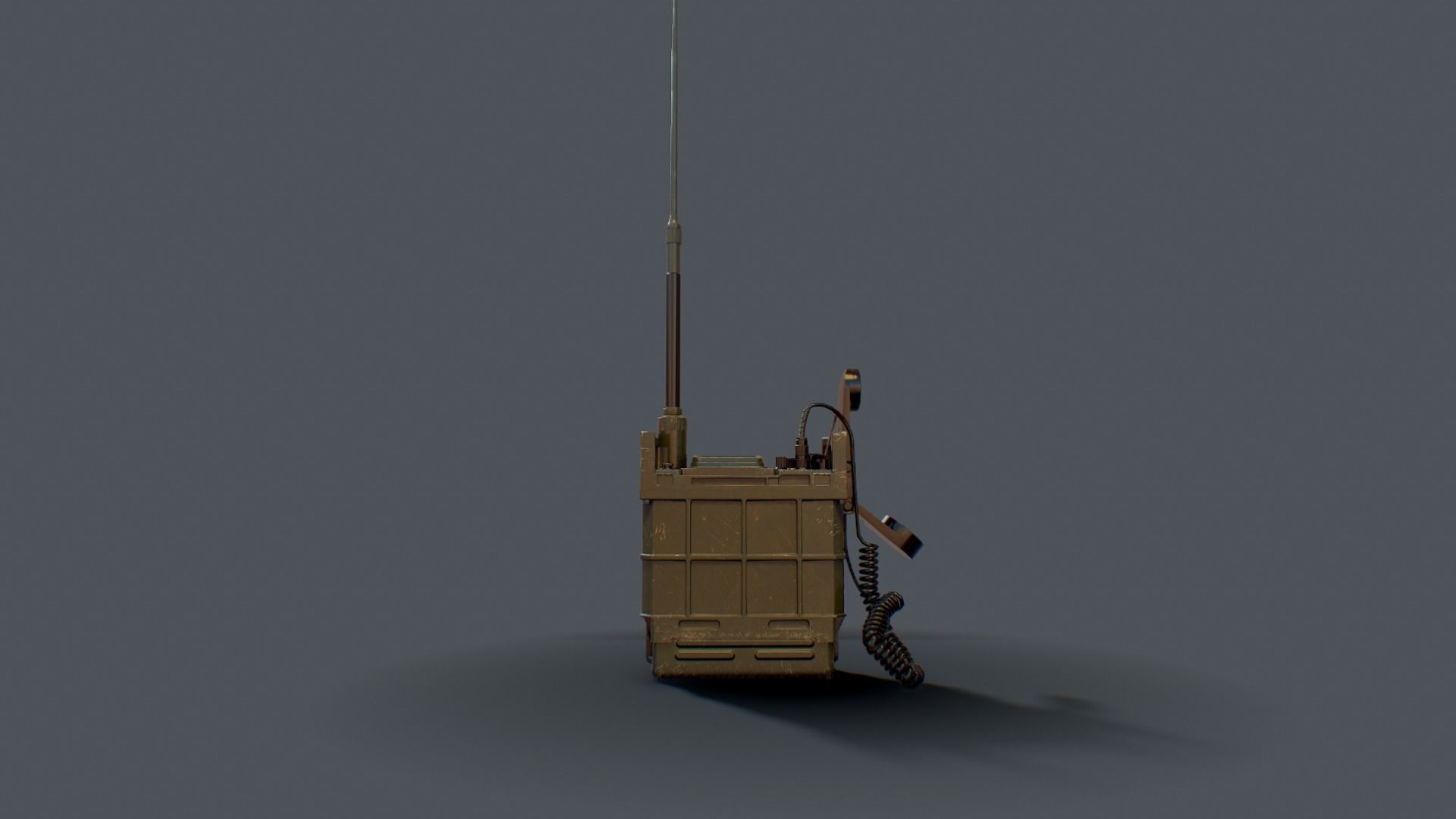 Military Combat-net Radio - LV 241 Low-poly 3D model_8