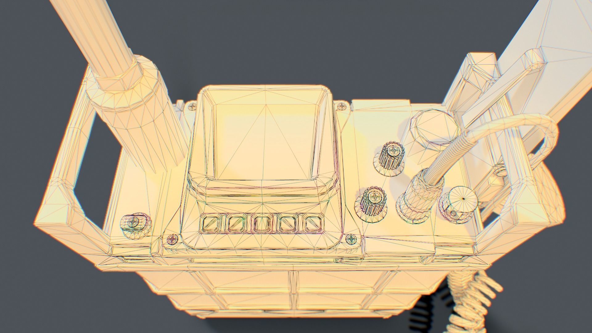 Military Combat-net Radio - LV 241 Low-poly 3D model_15