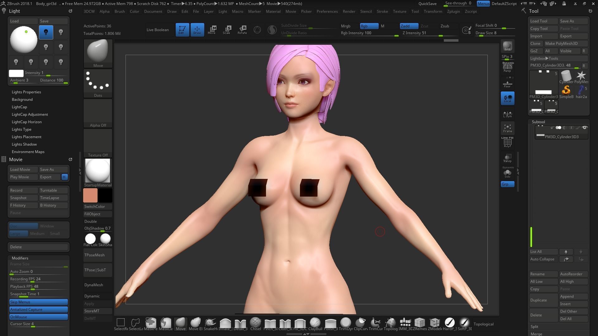 Girls - Basemesh 3D print model_22