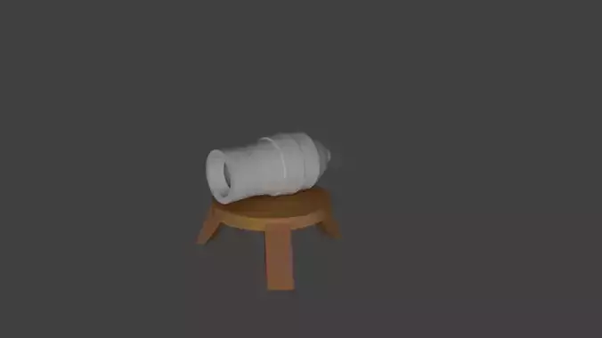 Low poly Clash Of Clans Cannon Free low-poly 3D model
