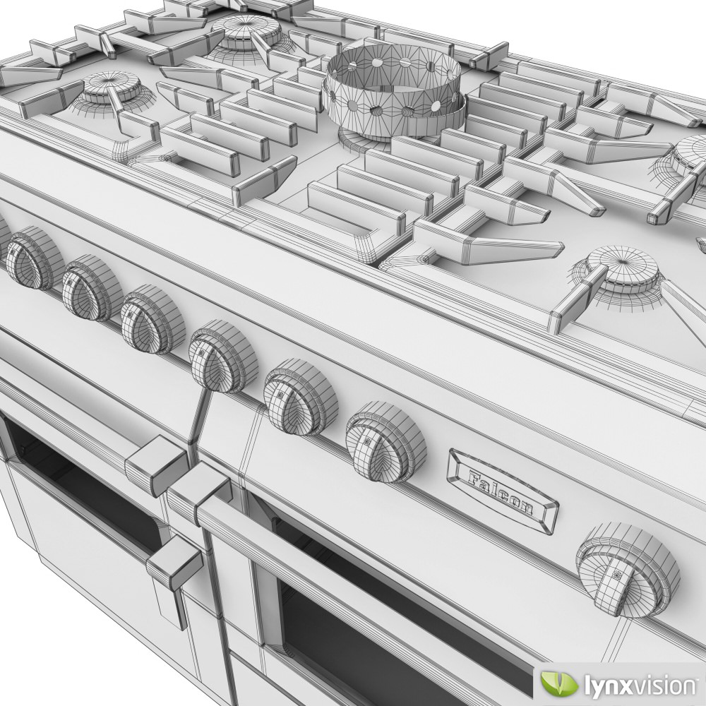 Falcon Freestanding Gas Range Cooker 3D model_4
