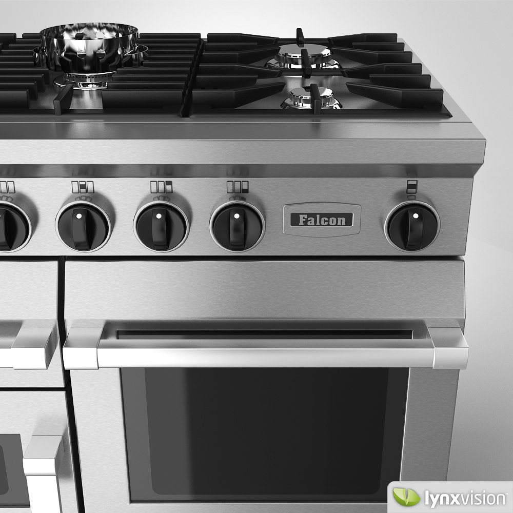 Falcon Freestanding Gas Range Cooker 3D model_1