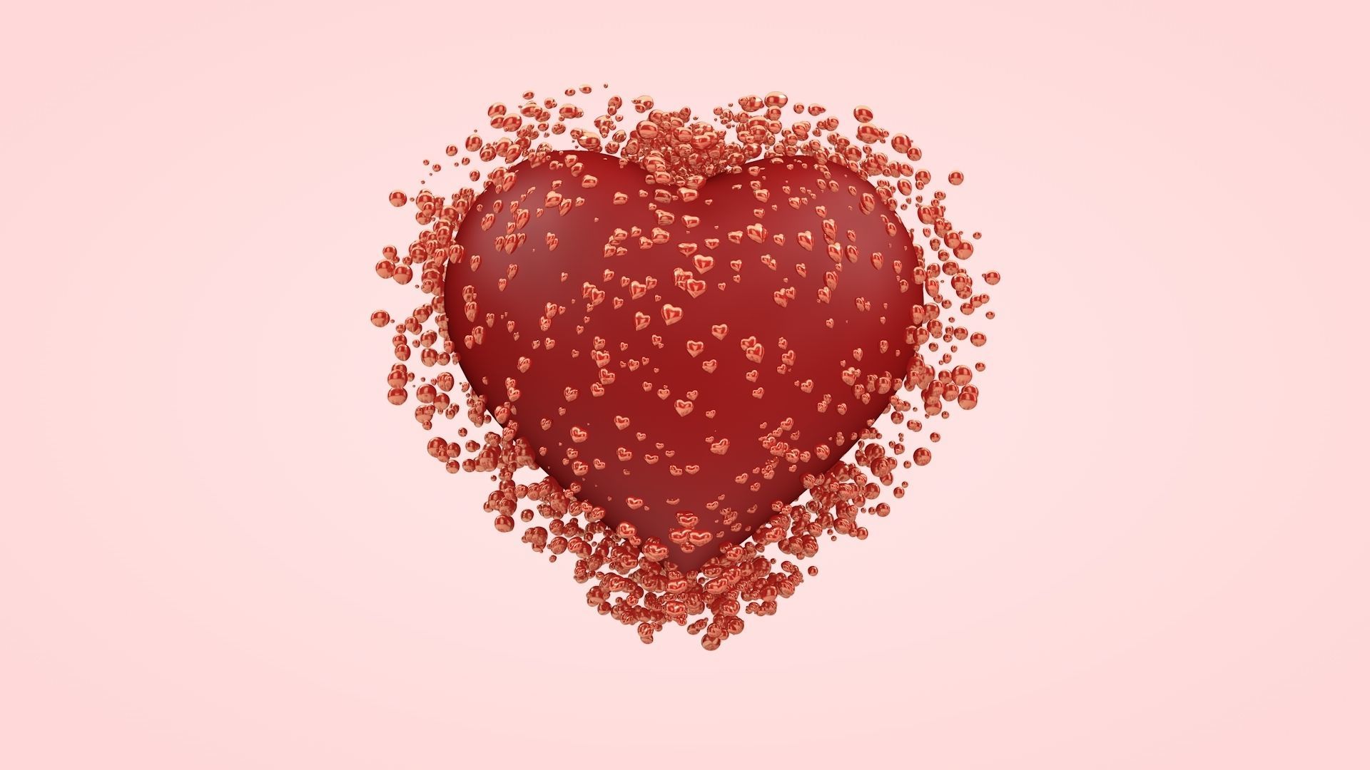 Lovely Hearts 3D model_4