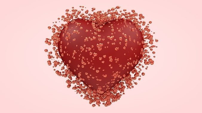 Lovely Hearts 3D model