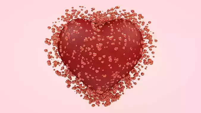 Lovely Hearts 3D model